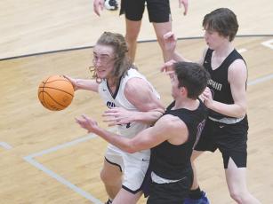 Bobcat Cade Carter scored half of Gilmer’s points in their 44-34 win over Lumpkin County in the second round of last Thursday’s region tournament.