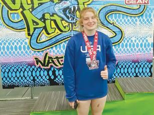 Gilmer’s Taylor Schiesser placed second at last weekend’s Viper Pit Nationals.