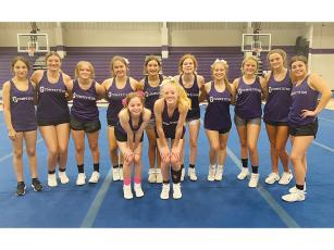 Above are Gilmer High School’s competition cheerleaders following their choreography camp last month.