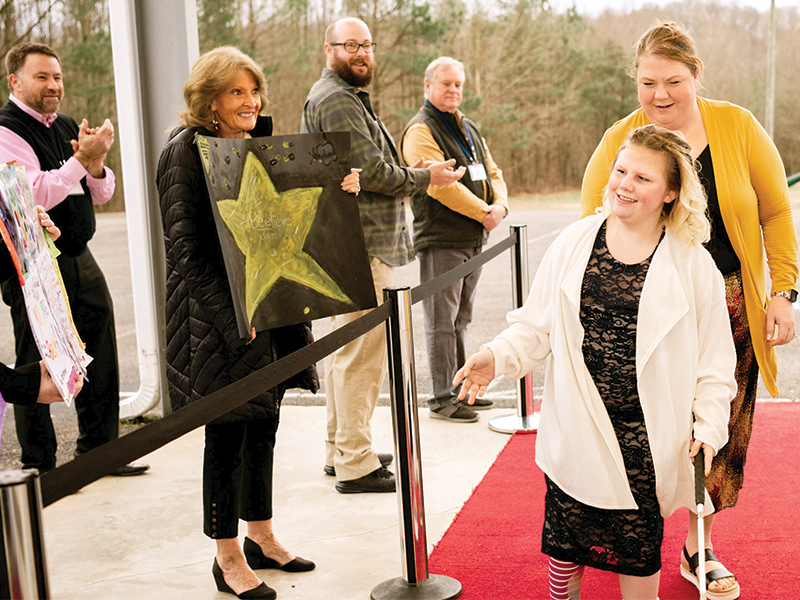 Night to Shine attendees are given the red carpet treatment during last year’s prom event held at Cartecay Baptist Church. 