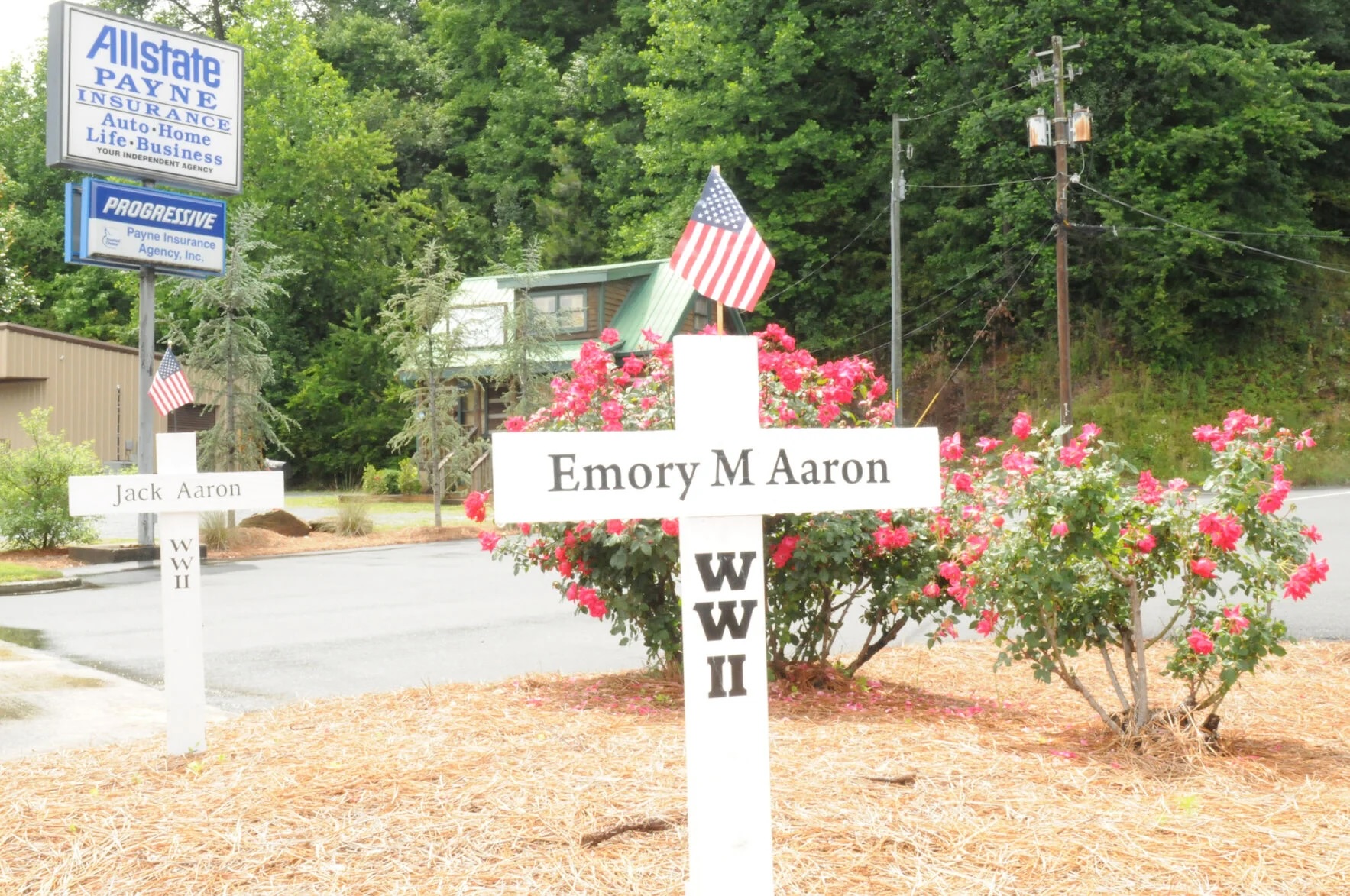 The American Legion Post 82 honored America's fallen heroes by setting up crosses along Old Highway 5 for Memorial Day on May 25, 2026.