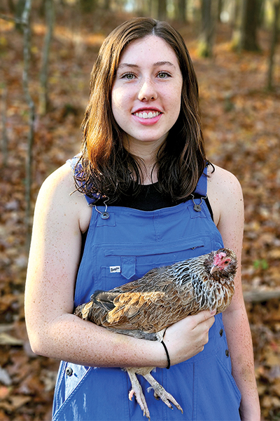 Clare and chicken