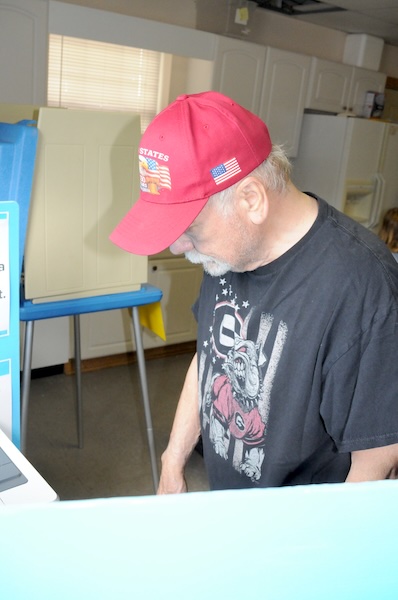 Gilmer resident Tommy Jacobs votes in the primary run-off Tuesday, June 16.