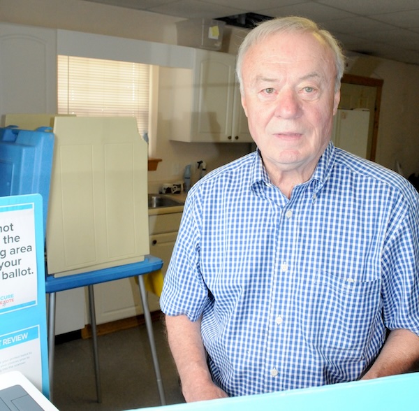 Gilmer resident James Garrett votes in the primary run-off Tuesday, June 16.
