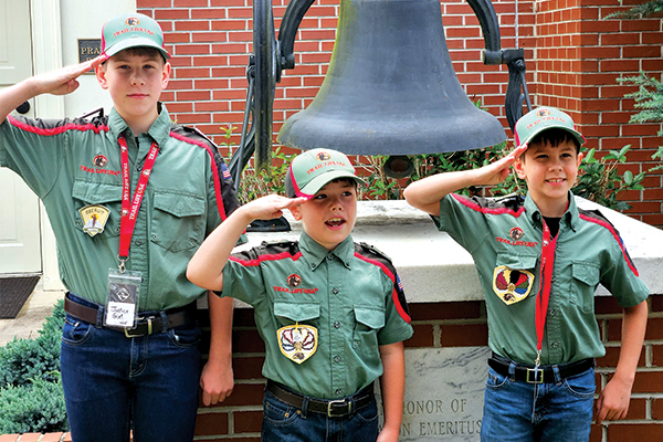 Saluting