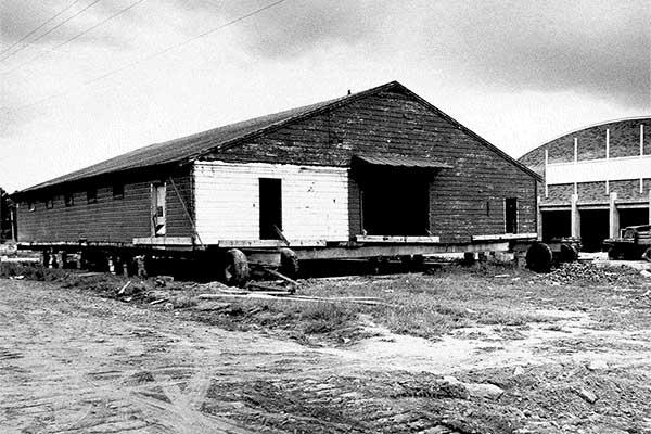 In 1976, the Ellijay Lions Clubhouse is moved across the lot in front of the Gilmer County Civic Center to its present day home on South Main Street.