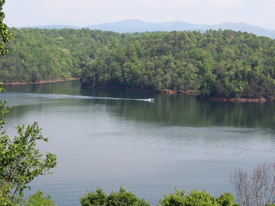 The mountain scenery of Carters Lake and its many recreational opportunities beguile a half-million people to visit these shores each year, according to the U.S. Army Corps of Engineers. (Photo by Mark Millican)