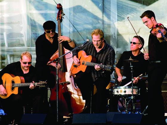 The John Jorgenson Quintet returns to Ellijay to conclude Gilmer Arts’ 2019 B.E.S.T. Series Saturday, Nov. 9. Pictured, from left, are group members Rory Hoffman, Simon Planting, Jorgenson and Rick Reed.