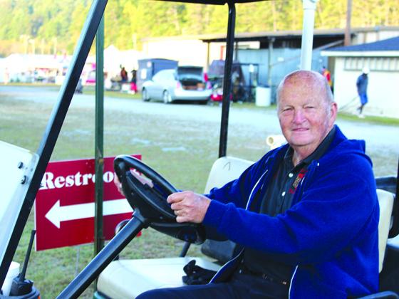 Longtime Gilmer Chamber employee Joe Sewell was on hand to get ‘er done at the Apple Festival over the weekend.