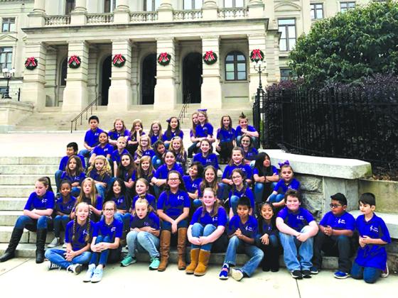 Ellijay Elementary chorus performs Christmas songs for Speaker Ralston at the Georgia Capitol.