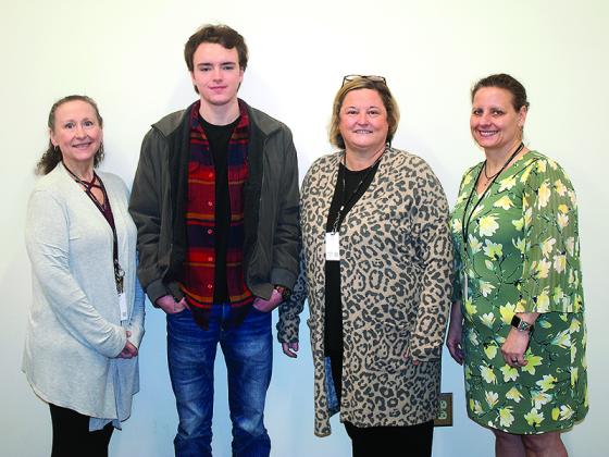 Gilmer High School’s 2019-20 STAR Student, Nathan Jones, is pictured second from left alongside, from left, GHS Guidance Director Tammy Bennett, STAR Teacher Dr. Renee Hoard and GHS Principal Carla Foley.