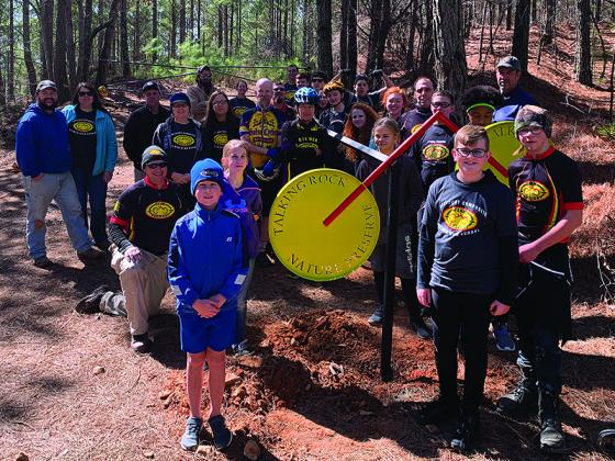 Above are riders and coaches of the Gilmer Cartecay Youth Mountain Bike Team.