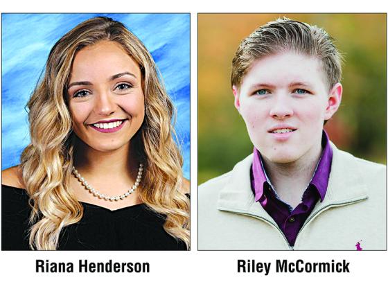 Valedictorian, Riana Henderson and salutatorian, Riley McCormick