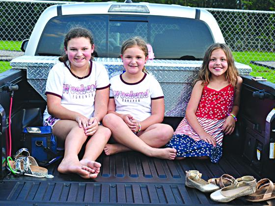 Hattie and Olivia Johnson and Lily Lauterbach, of Jasper.