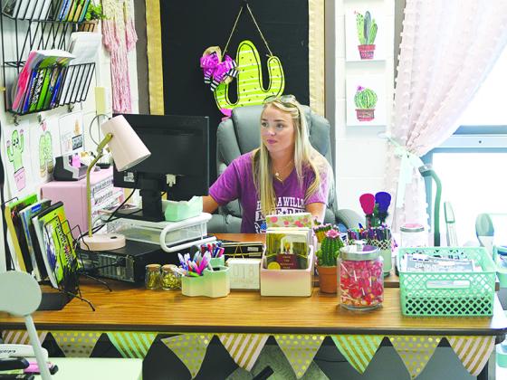 Gilmer County teachers were back in classrooms this week getting ready for the start of the new year. Pictured above is Mountain View Elementary’s fourth grade teacher Molly Parks.