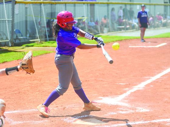 Gilmer senior Jasmine Staley had three hits and two RBI in last Thursday’s 13-10 win versus Pickens.