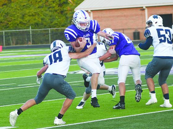 Bobcat sophomore Hunter Watkins (3) was Gilmer’s top offensive weapon versus White County last Thursday.