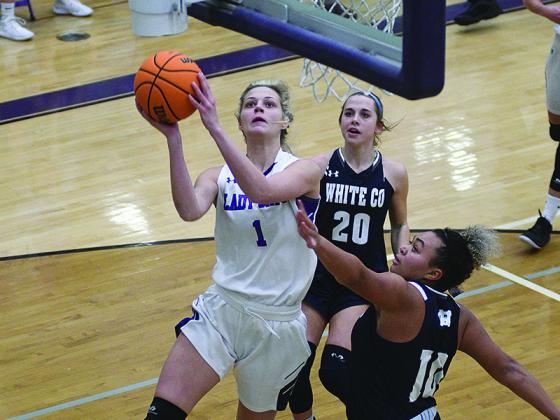 Lady Cat junior Elly Callihan scored 30 points in Gilmer’s region win versus Dawson County last Tuesday.