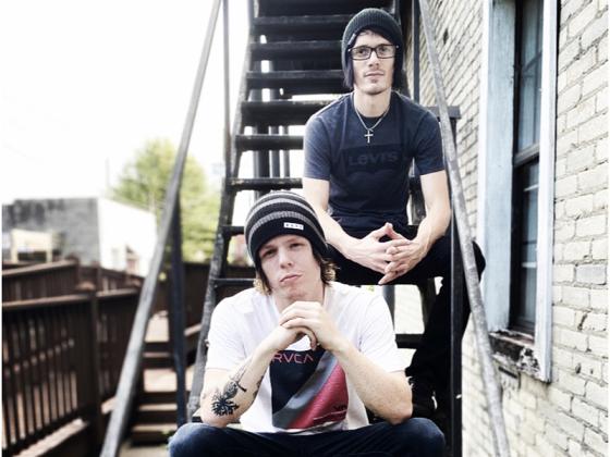 Adrian Stover, front, and Drew Dupree, back, make up the local band Echo Chamber. 