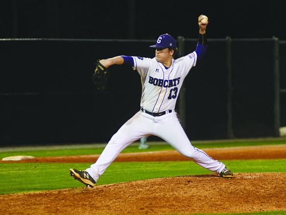 Grant Cochran delivers a pitch for Gilmer High School, and last week he collected three RBIs offensively versus Dawson County.