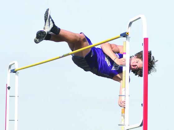 Bobcat Will Kiker cleared 13’ in the pole vault to finish second.