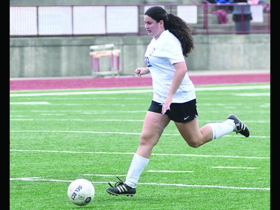 Gilmer Lady Cat senior Olivia Lykins capped her GHS career with a hat trick.