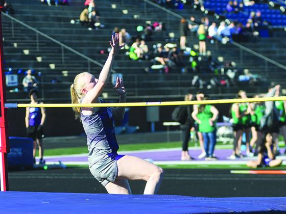 Gilmer High Lady Cat Taylor McCormick won a region title in the high jump.