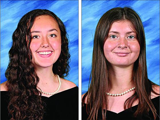 The Gilmer High School class of 2021 valedictorian is MacKenzie Setser, left. Heather Pierce was named salutatorian.
