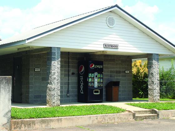 The downtown public restrooms could receive interior and exterior updates as part of a project being explored by the Ellijay Downtown Development Authority.