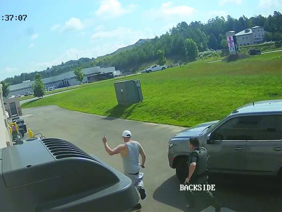 Video footage shows the suspect being apprehended by the Gilmer Sheriff's Dept.