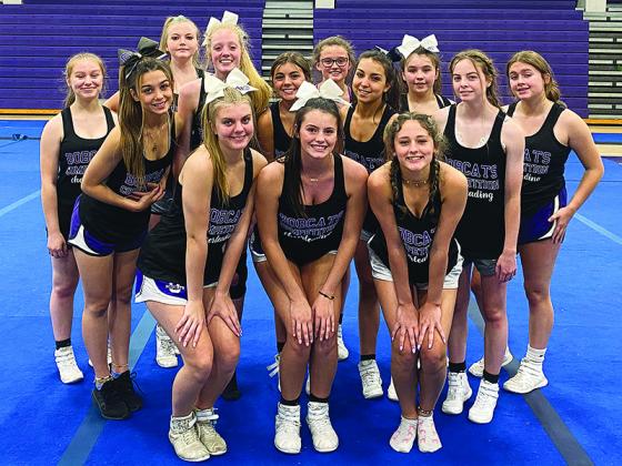 Gilmer High School’s competition cheerleaders gather for a photo after last month’s choreography camp.