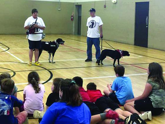 Sharon and Peter explain the duties of a service dog.
