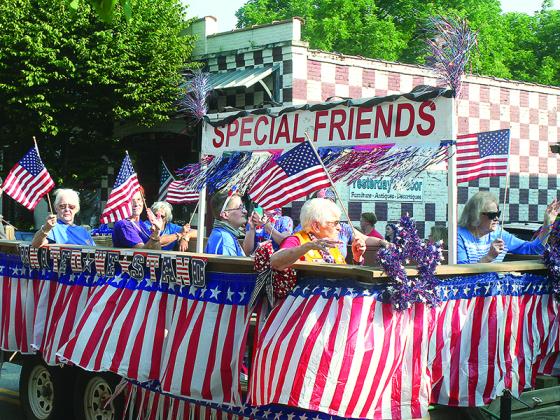 Downtown Ellijay was proudly draped in red, white and blue on July 4 with festivities including the returning Independence Day Parade. Above, the Ellijay Lions Club Special Friends float.