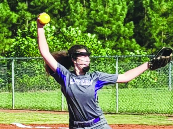 Clear Creek pitcher Jaylee McDaniel recorded nine strikeouts versus Dawson County.