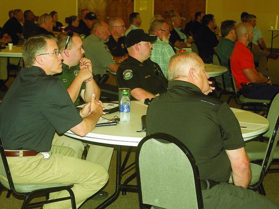 Representatives from numerous Georgia police and public safety agencies gathered at the Ellijay First Baptist Church Fellowship Hall last week for a day of child abduction response training led by FBI and GBI agents. 