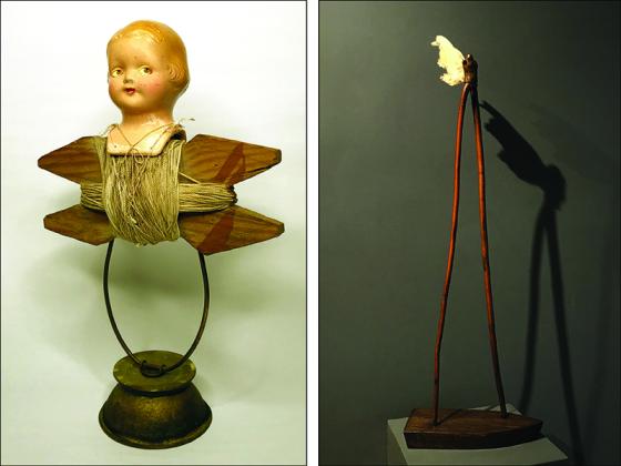 The mixed media assemblages of Atlanta artist Richard Russell are among pieces featured in two new Gilmer Arts Gallery exhibits.