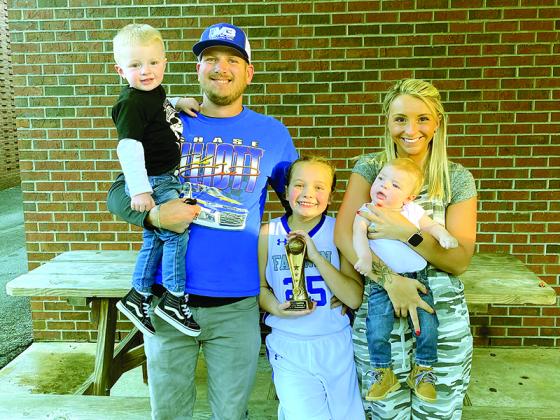 Nick and Charlie Patterson are pictured with their children, Tucker, 3, left, Hadlee, 10, center, and Gunner, 1, right. Cherry Log Christian Church will hold a fundraiser for Gunner, who’s been diagnosed with the rare brain condition lissencephaly, Saturday, Oct. 23.   