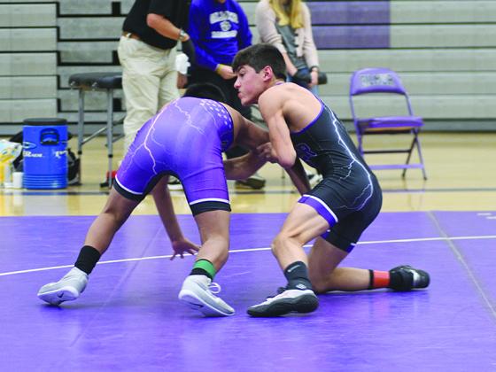 Gilmer sophomore Carson Farist helped the Bobcats finish first at last Saturday’s Alexander Duals.