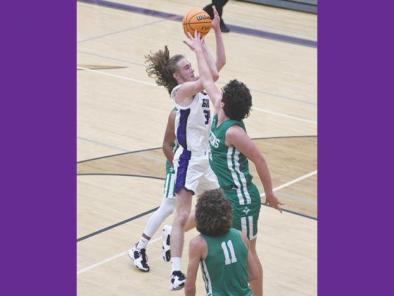 Gilmer senior Cade Carter collects two of his 16 points versus Pickens last Saturday.