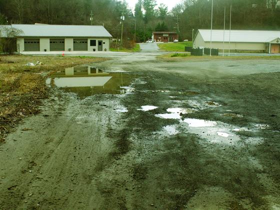 Shrine Club Drive, above, will be taken in as a city street if the City of Ellijay is able to secure funding to pave it. 