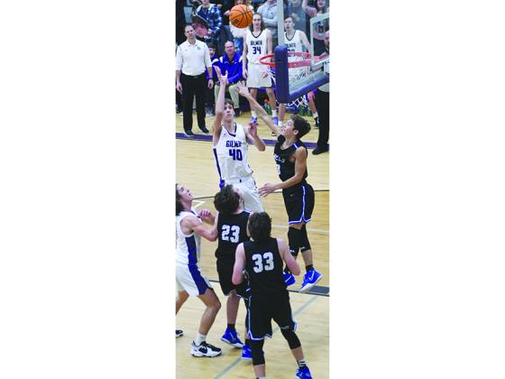 Gilmer freshman Jackson McVey (40) scored 14 points versus Dawson last week and netted 26 more three days later against East Forsyth. McVey also scored 28 points in Friday’s junior varsity game.