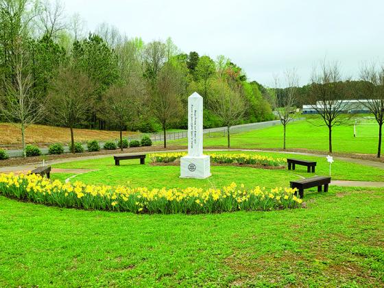 Pictured above and below is a Daffodil Project garden at the Rotary Club Peace Park in Jasper, which was planted in 2020.
