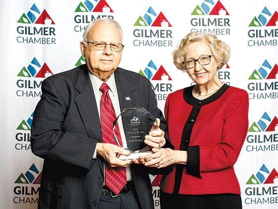 Gilmer Chamber Citizen of the Year Paul Nealey, left, and wife, Diane. (Photos by John Crawford)
