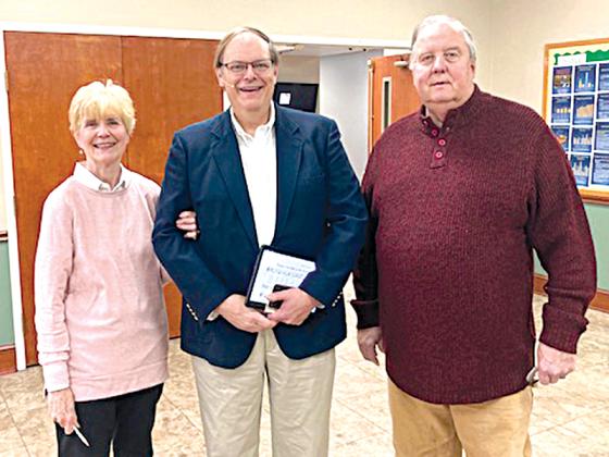 Pictured, from left: Jennifer Hays, Ellijay First United Methodist Church (FUMC) pastor Dr. John Brantley and Dean Carlsen, of FUMC. 