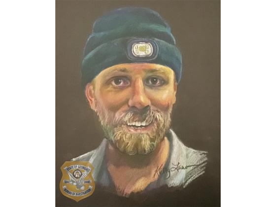 A forensic artist’s rendering of the man provided by the GBI.