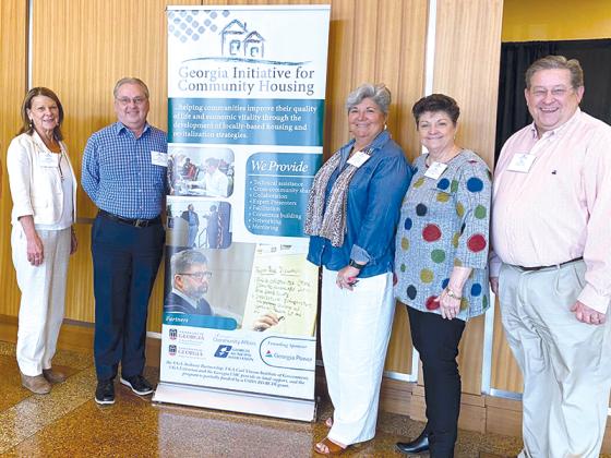Members of the Georgia Initiative for Community Housing panel representing Gilmer County, Ellijay and East Ellijay recently attended the first conference of the three-year housing plan development program in Cartersville. Pictured, from left: Melinda Hadden, Kent Sanford, Karleen Ferguson, Betsy Sheppard and John Marshall.