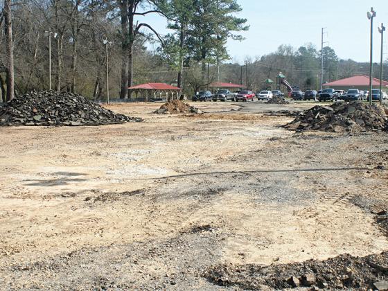 A new parking lot will be put in the area of River Park where the old tennis courts were recently torn down.