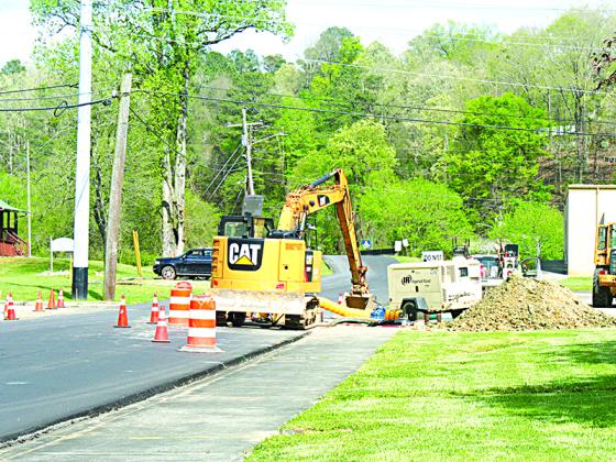 A water and sewer authority project underway on McCutchen Street will replace almost 3,500 feet of aging sewer line.