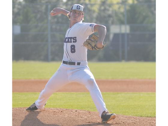 Gilmer’s Seth Darling delivers a pitch in his final season at Gilmer High, and he will attend Middle Georgia College in the fall and play baseball for the Knights.