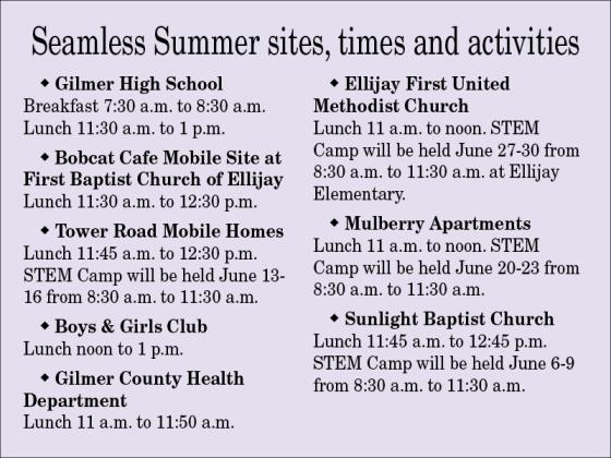 Seamless summer meal program 